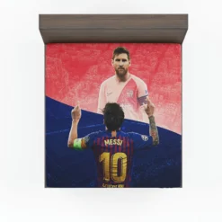 Lionel Messi Capable Barca Soccer Player Fitted Sheet