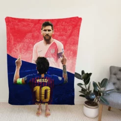 Lionel Messi Capable Barca Soccer Player Fleece Blanket