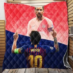 Lionel Messi Capable Barca Soccer Player Quilt Blanket