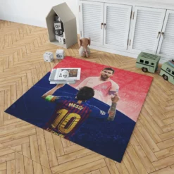 Lionel Messi Capable Barca Soccer Player Rug 1