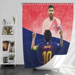 Lionel Messi Capable Barca Soccer Player Shower Curtain