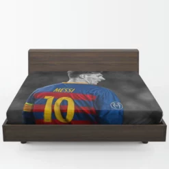 Lionel Messi Competitive Football Player Fitted Sheet 1