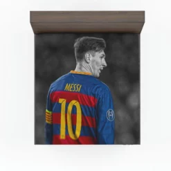 Lionel Messi Competitive Football Player Fitted Sheet