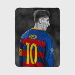 Lionel Messi Competitive Football Player Fleece Blanket 1