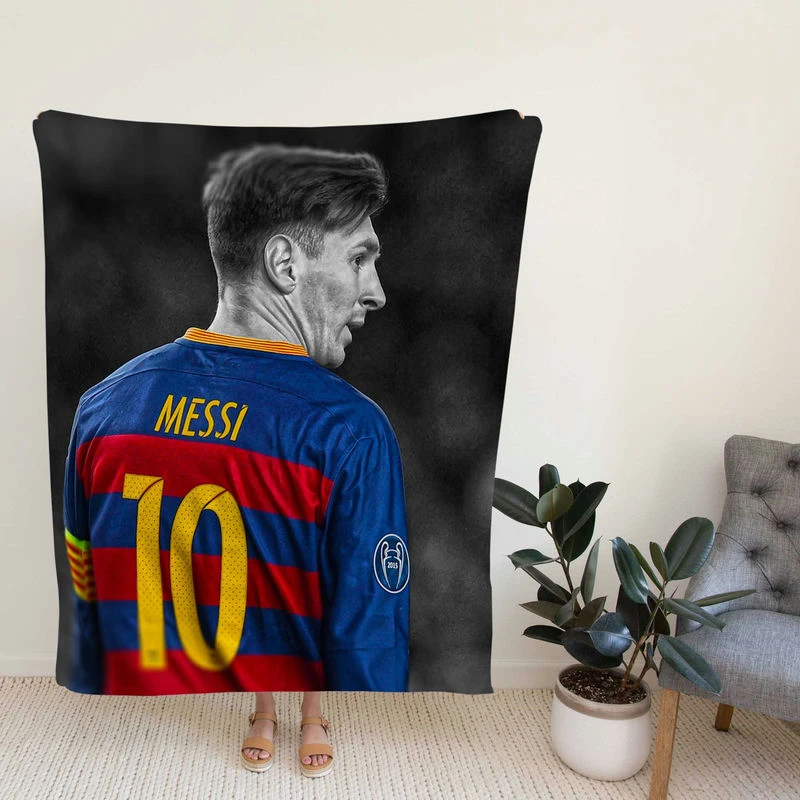 Lionel Messi Competitive Football Player Fleece Blanket