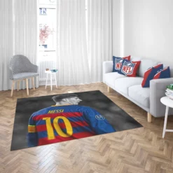 Lionel Messi Competitive Football Player Rug 2