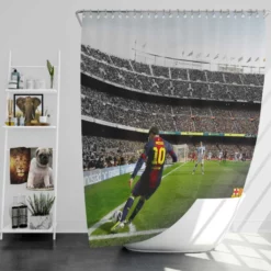 Lionel Messi Dependable Barca Sports Player Shower Curtain