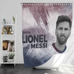 Lionel Messi Elite Sports Player Shower Curtain
