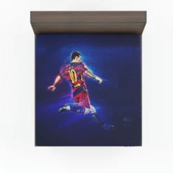 Lionel Messi Ethical Football Player Fitted Sheet