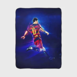 Lionel Messi Ethical Football Player Fleece Blanket 1