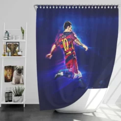 Lionel Messi Ethical Football Player Shower Curtain