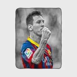 Lionel Messi European Cup Football Player Fleece Blanket 1