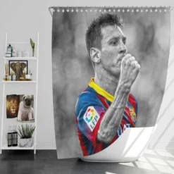 Lionel Messi European Cup Football Player Shower Curtain