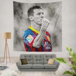 Lionel Messi European Cup Football Player Tapestry