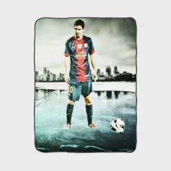 Lionel Messi Extraordinary Soccer Player Fleece Blanket 1