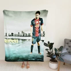 Lionel Messi Extraordinary Soccer Player Fleece Blanket