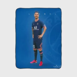 Lionel Messi French Cup Footballer Fleece Blanket 1