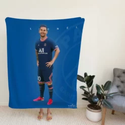 Lionel Messi French Cup Footballer Fleece Blanket