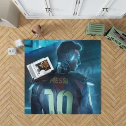 Lionel Messi Humble Football Player Rug
