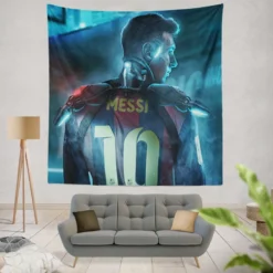 Lionel Messi Humble Football Player Tapestry