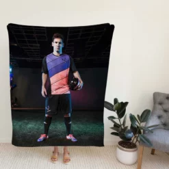 Lionel Messi Intimidating Footballer Player Fleece Blanket