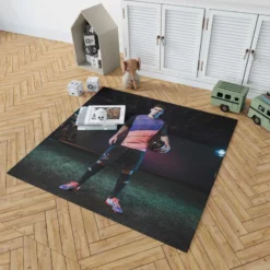 Lionel Messi Intimidating Footballer Player Rug 1