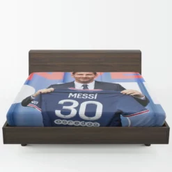 Lionel Messi Ligue 1 Soccer Player Fitted Sheet 1