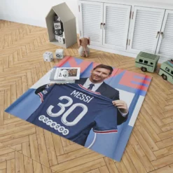 Lionel Messi Ligue 1 Soccer Player Rug 1