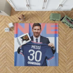 Lionel Messi Ligue 1 Soccer Player Rug