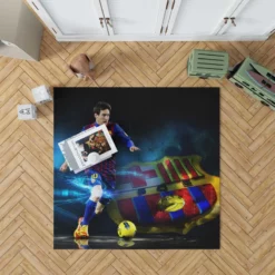 Lionel Messi Mature sports Player Rug