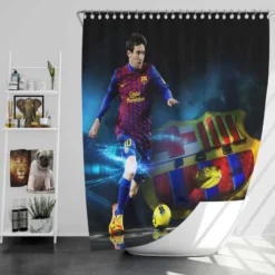 Lionel Messi Mature sports Player Shower Curtain