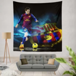 Lionel Messi Mature sports Player Tapestry