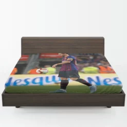 Lionel Messi Mercurial Barca Soccer Player Fitted Sheet 1