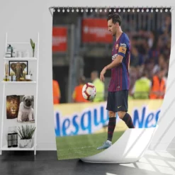 Lionel Messi Mercurial Barca Soccer Player Shower Curtain