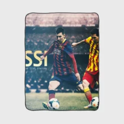 Lionel Messi Mighty Footballer Player Fleece Blanket 1