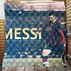 Lionel Messi Mighty Footballer Player Quilt Blanket