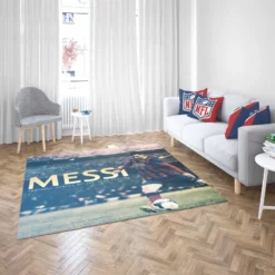 Lionel Messi Mighty Footballer Player Rug 2