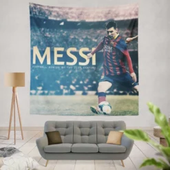 Lionel Messi Mighty Footballer Player Tapestry