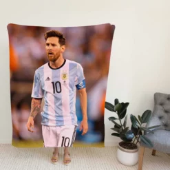 Lionel Messi Most Goals in La Liga Fleece Blanket