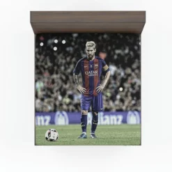 Lionel Messi Natural Bacra Soccer Player Fitted Sheet