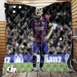 Lionel Messi Natural Bacra Soccer Player Quilt Blanket