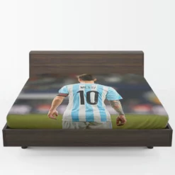 Lionel Messi Outstanding Sports Player Fitted Sheet 1