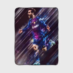 Lionel Messi Popular Footballer Player Fleece Blanket 1