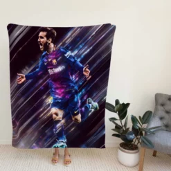 Lionel Messi Popular Footballer Player Fleece Blanket