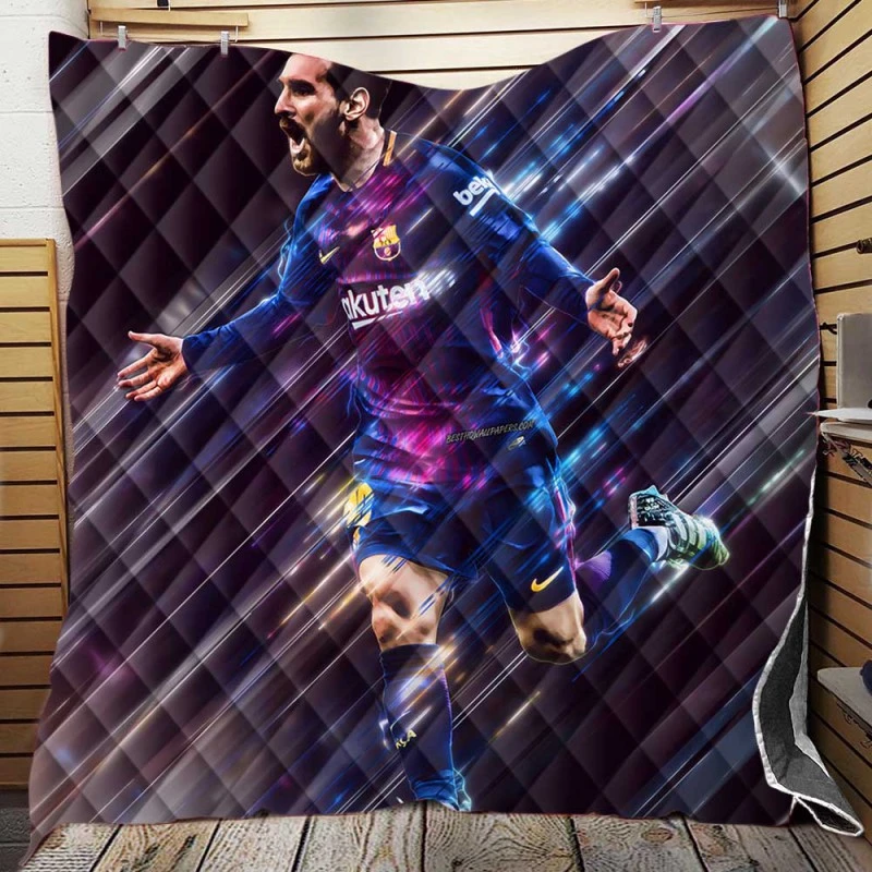 Lionel Messi Popular Footballer Player Quilt Blanket