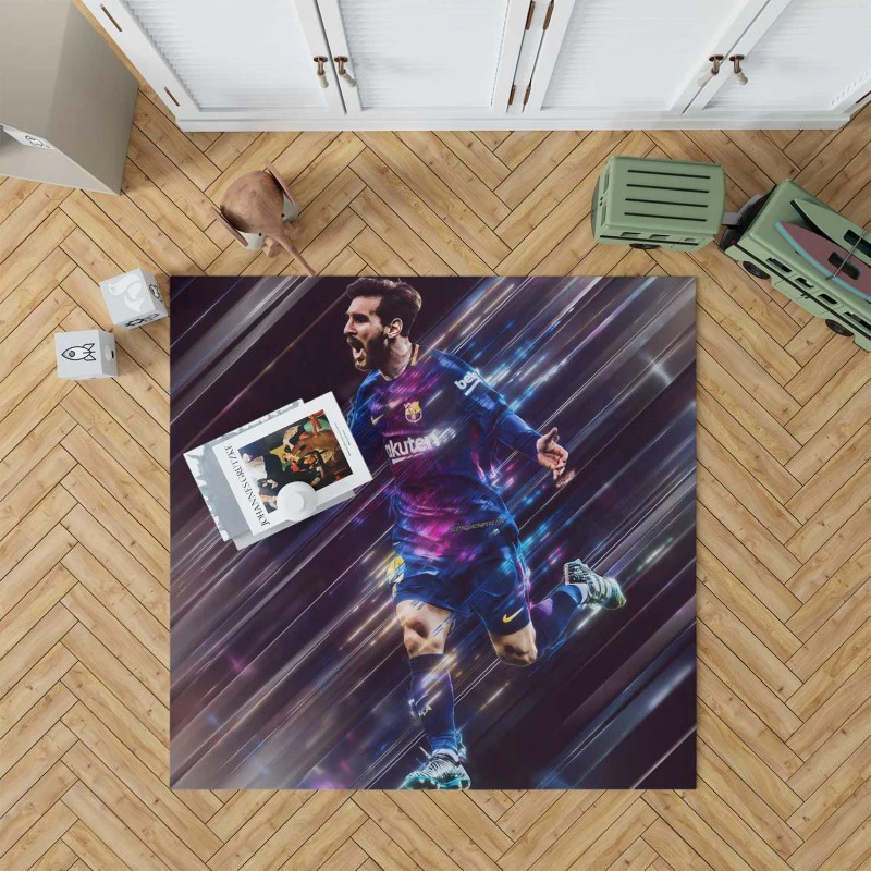 Lionel Messi Popular Footballer Player Rug