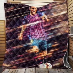 Lionel Messi Potent Barca Football Player Quilt Blanket