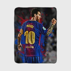 Lionel Messi Pro Soccer Player Fleece Blanket 1