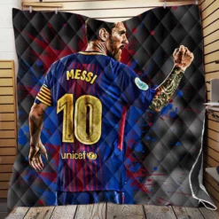 Lionel Messi Pro Soccer Player Quilt Blanket