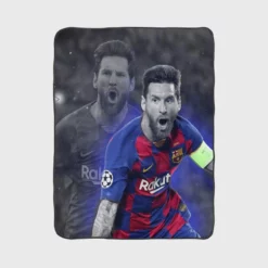 Lionel Messi Soccer Player Fleece Blanket 1